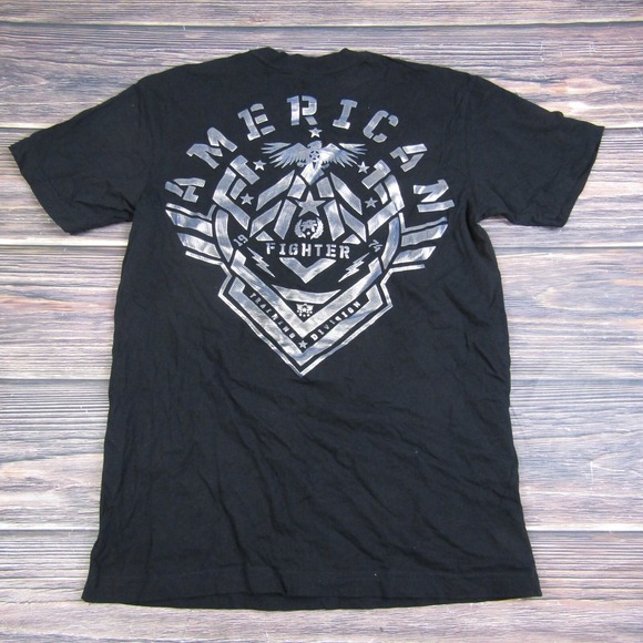 American Fighter Mens Medium Training T Shirt UFC MMA Gym Workout Black - Picture 6 of 6